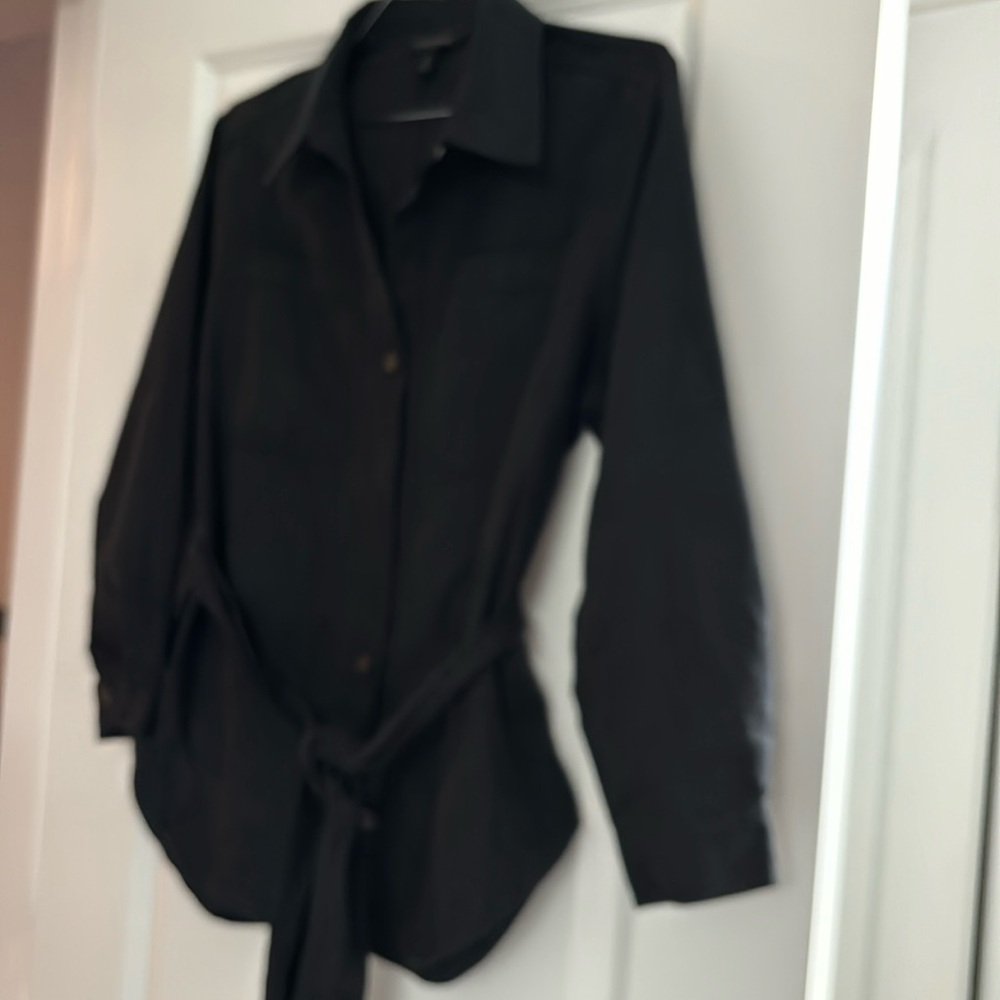 Banana Republic ladies suede belted jacket petite size medium